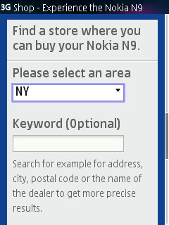 Find a store where you can buy your N9