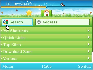 UC Browser for BlackBerry Alternate Theme
