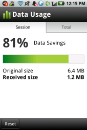 Opera Mini 6.5 Data Monitor