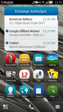 Nokia Belle - Email and Missed Call Notification in Statusbar