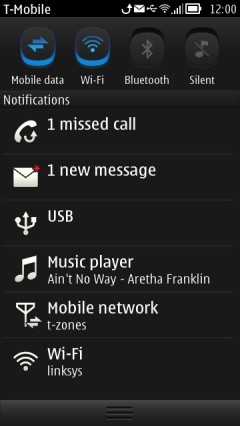 Nokia Bell - Pull down Notification Drawer