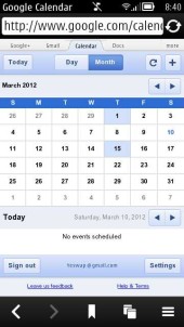 Google Calendar Touch