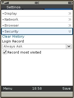 UC Browser 8.2 - New Settings menu