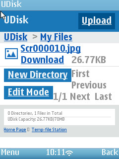 UC Browser 8.4 - UDisk on Nokia N95-3