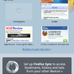 Firefox Mobile 14 - Start Screen