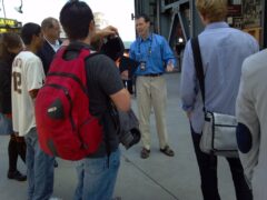 The Giant's Bill Schlough leads a blogger tour of AT&T park