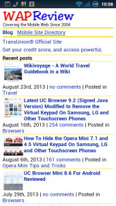 WapReview Android Browser