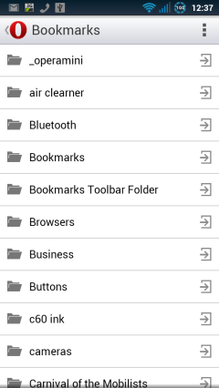 Opera Browser For Android Imported Bookmarks